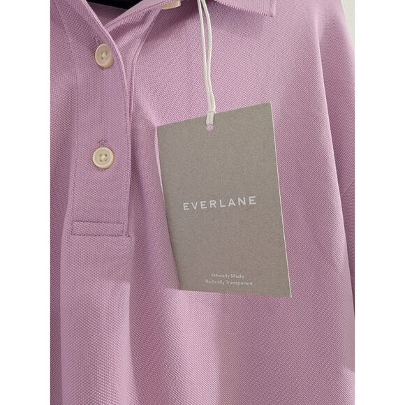 Everlane NWT Organic Cotton Polo Big Mauve Minimalist Preppy Small Quiet Luxury - Picture 3 of 7